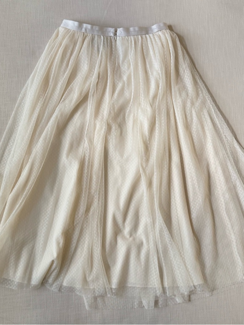 Needle & Thread Ivory Tulle Midi Skirt - Picture 2 of 3